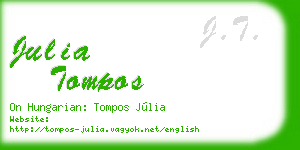 julia tompos business card